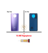 Yapıştırıcı Redmi K30 Pro Mor Yapıştırıcı Arka Pil Kapağı Batarya Kapağı + B-7000 Yapıştırıcı