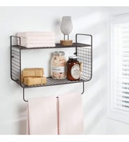 Metal Mutfak Banyo Duvar Rafı Terek Havluluk WD102