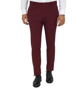 Desensiz Slim Fit Bordo Erkek Pantolon - Wessi