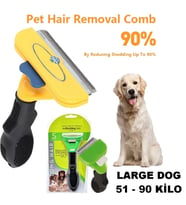 Otomatik Basmalı Tarak Kedi Köpek Tüy Toplayıcı 10 Cm Metal Ağız Ergonomik Tasarım Fırça Yeşil Tarak