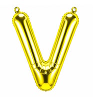 V Harfi Folyo Balon Altın Rengi (76 cm)