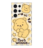 Samsung Galaxy S24 ULTRA Uyumlu Winnie The Pooh Desenli Şeffaf Telefon Kılıfı