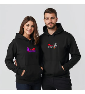 Sevgililer Günü Özel Kombin Kapüşonlu Hoodie Sweatshirt