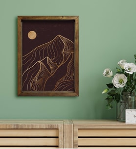 BK Gift Otel Odası Konseptli Doğal Masif Ahşap Çerçeveli Tablo 30x40cm-114