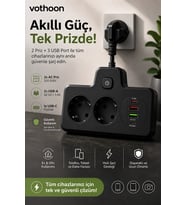 Bkl-502 Akım Korumalı 2li Priz 2 Usb Ve 2 Type-c Çıkış 4000w Hızlı Şarj Duvar Tipi Dokunmatik Led Aydınlatmalı