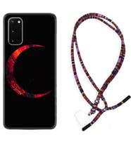 Samsung A02S A03S A10 A12 A13 A21S A22 Kılıf Boyun Asklı Rasta Silikon Red Moons 1747
