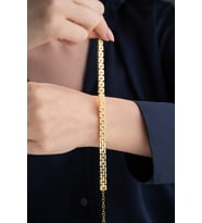 925 Ayar Gümüş Gold Trend Bileklik