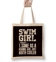 Swim Girl Definition Swimmer Water Sport Swimming Instructor Bez Çanta Uzun Saplı
