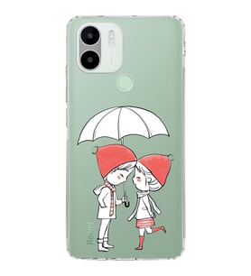 Redmi A1 Plus Uyumlu Kamera korumalı Kapak Aşk Tasarımlı  Şeffaf Kılıf