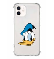 Apple iPhone 12 Mini Uyumlu Köşe Korumalı Antişok  Kapak Donald Duck Tasarımlı Şeffaf  Kılıf