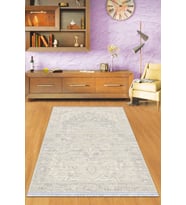 Kemik Vintage Dokuma Pamuk Tabanlı Kaymaz Kilim KLM354