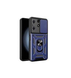 Tecno Spark 10 Pro Uyumlu Kılıf Magnetik Standlı Kamera Korumalı Zore Sürgülü Vega Kapak