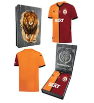 Galatasaray Orijinal Lisanslı 5 Yıldızlı 24/25 Parçalı Forma Aslan Baskılı Hediyelik Ahşa (Sarı-Kırmızı)
