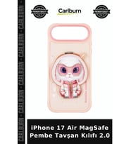 iPhone 17 Air MagSafe Pembe Tavşan Kılıfı 2.0 Parça Seçenek Şarj Aparatı