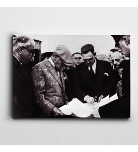 Atatürk Ergani Bakır Madeninde Kanvas Tablo