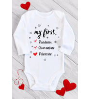 Unisex Bebek Beyaz Ilk Listem Uzun Kol Çıtçıtlı Body