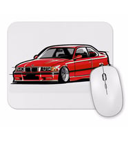 Bmw Stanced out E36 Red Mouse Pad