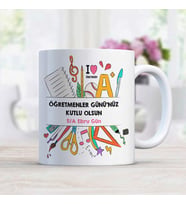Öğretmenlere Özel Kupa Bardak - Model 4 (Beyaz)