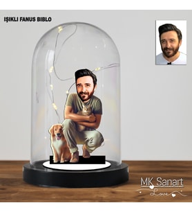 Sevimli Dostlar Temalı Karikatür Fanus: Ev Dekorasyonu için Benzersiz ve Özel Tasarım Hediye Fikirleri, Hayvansever Hediyesi,