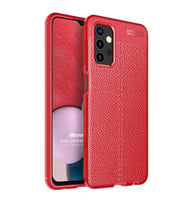 Microsonic Samsung Galaxy A13 4G Kılıf Deri Dokulu Silikon Kırmızı