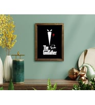 BK Home Godfather Baba Tasarımlı Doğal Masif Ahşap Çerçeveli Tablo-25