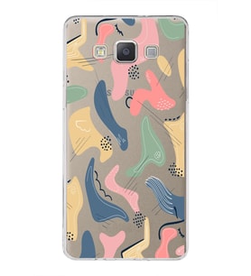 Samsung Galaxy A5 2015 Uyumlu Kapak Abstract Tasarımlı Şeffaf Silikon Kılıf