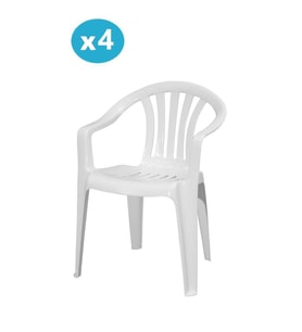 Omnipazar MT-GF101 Carrera Plastik Bahçe Balkon Koltuk Sandalye 4'lü Set
