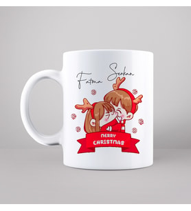 Mutlu Yıllar & Merry Christmas Yılbaşı Kupası Kişiye Özel