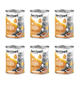 Bestpet Tavuklu Jöleli Yetişkin Kedi Konservesi 400 gr 6'lı Paket