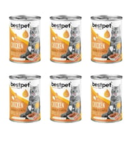 Bestpet Tavuklu Jöleli Yetişkin Kedi Konservesi 400 gr 6'lı Paket