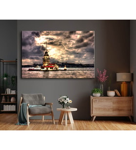 Miyrem Exclusive Serie" İstanbul Kız Kulesi Kanvas Tablo