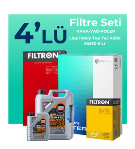 Filtron Mercedes C180 1.6 Benzin Filtre Bakım Seti Liqui Moly Motor Yağlı (2008-2014) 4 Lü