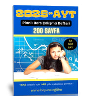 2025-AYT Planlı Ders Çalışma Defteri (200 Sayfa)