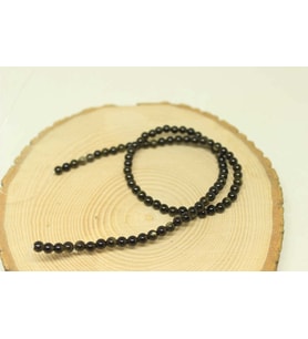 Golden & Siyah Obsidyen Taşı YARIM Dizi 4,5mm (18cm uzunluğundadır)