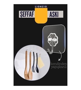 TransForMacion Şeffaf Yapışkanlı Askı Lionzio Design 715702