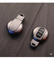 Mini Cooper-S Uyumlu Smart 3 Buton Silikon Oto Anahtar Kumanda Kabı Kılıf Gri