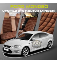 Ford Mondeo Kahverengi Renk Tay Tüyü Cepli & Terletmez Sırtlı Oto Koltuk Minder Seti - Koltuk Koruma Kılıfı (ÖN & ARKA TAM SET)