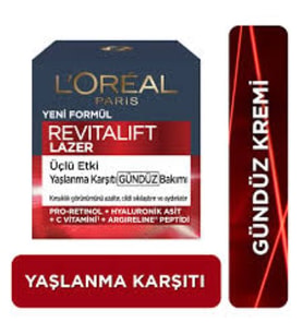 L'Oreal Paris Revitalift Lazer Yoğun Yaşlanma Karşıtı Gündüz Bakım Kremi 50 ml