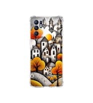 PrintiFy Oppo Reno6 4g ile Uyumlu Düşlerin Dansı Serisi Göçebe Şatolar Tasarımlı Uv Baskılı Köşe Korumalı Antişok Kılıf