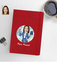 Kişiye Öze Avukat Kadın Model 13x21 Kırmızı Defter-28