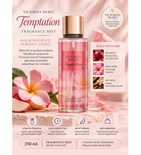 Victoria’s Secret Temptation Body Mist 250 ml – Meyveli & Çiçeksi Kadın Vücut Spreyi