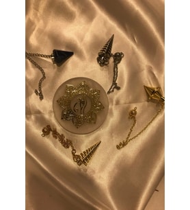 Pandül Sarkaç Doğal Taş Pandül ve Arındırma Temizleme Doğal Selenit Taşı Pirinç Pandül Melek Taşı Ki