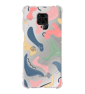 Xiaomi Redmi Note 9 Pro Köşe Korumalı Antişok Kapak Abstract Tasarımlı Şeffaf Silikon Kılıf