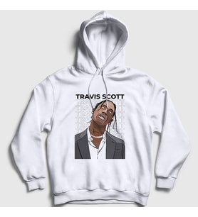 Presmono Unisex Beyaz Icon Astroworld Travis Scott Kapüşonlu Sweatshirt 42727tt