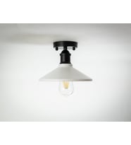 RİOLİGHT RETRO3,RUSTİK MUTFAK,ODA,KOLİDOR İÇİN TEKLİ METAL SARKIT PLOFONYER AVİZE ÇAP:23CM (Siyah)