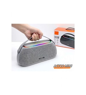 AC713 Mini 30W Kablosuz RGB Işıklı Taşınabilir Bluetooth Hoparlör - Güçlü Bass Speaker