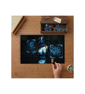 Mavi Robot- Soyut Dizayn Tasarımı 240 parça Ahşap Puzzle Ahşap Kutuda MP00355