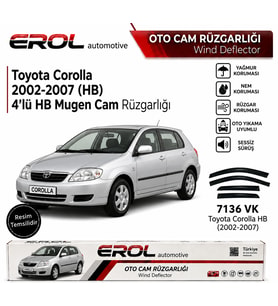 Toyota Corolla (2002-2007) 4'lü HB Mugen Cam Rüzgarlığı