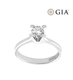0.50 Karat E vs2 GIA Sertifikalı Pırlanta Tektaş Yüzük
