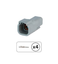 DTM04-4P Dişi Konnektör 4 Pin Kablosuz
